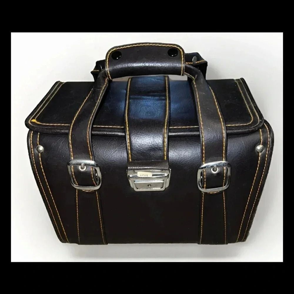 Vintage Hinomoto Brown No. 48 Japan Shoulder Strap No Key Camera Bag